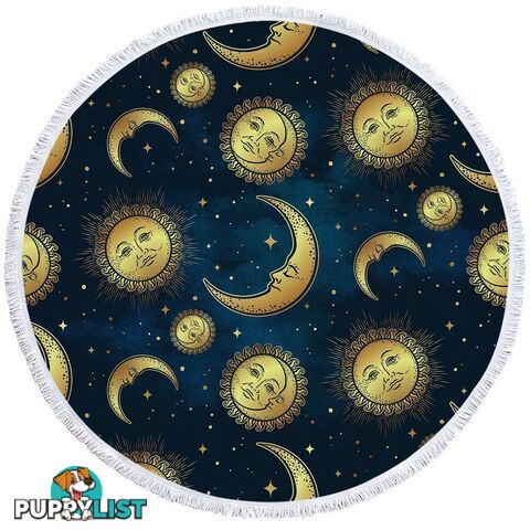 Moon and Sun in Space Beach Towel - Towel - 7427046308120