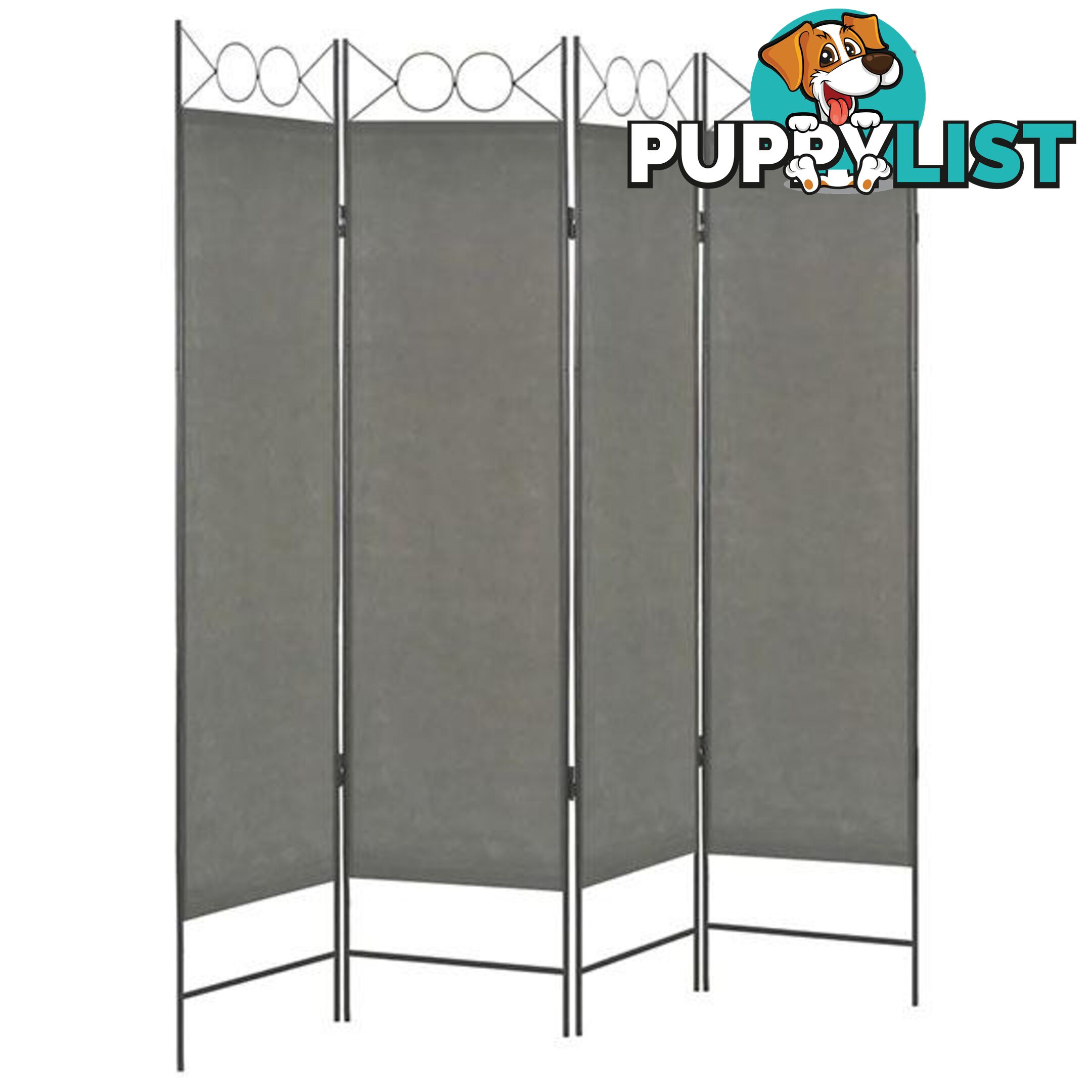 Anthracite 4 Panel Room Divider 160x180cm - Unbranded - 9476062108007