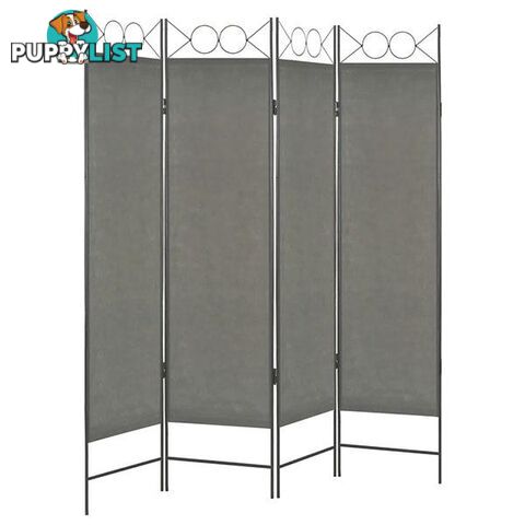 Anthracite 4 Panel Room Divider 160x180cm - Unbranded - 9476062108007