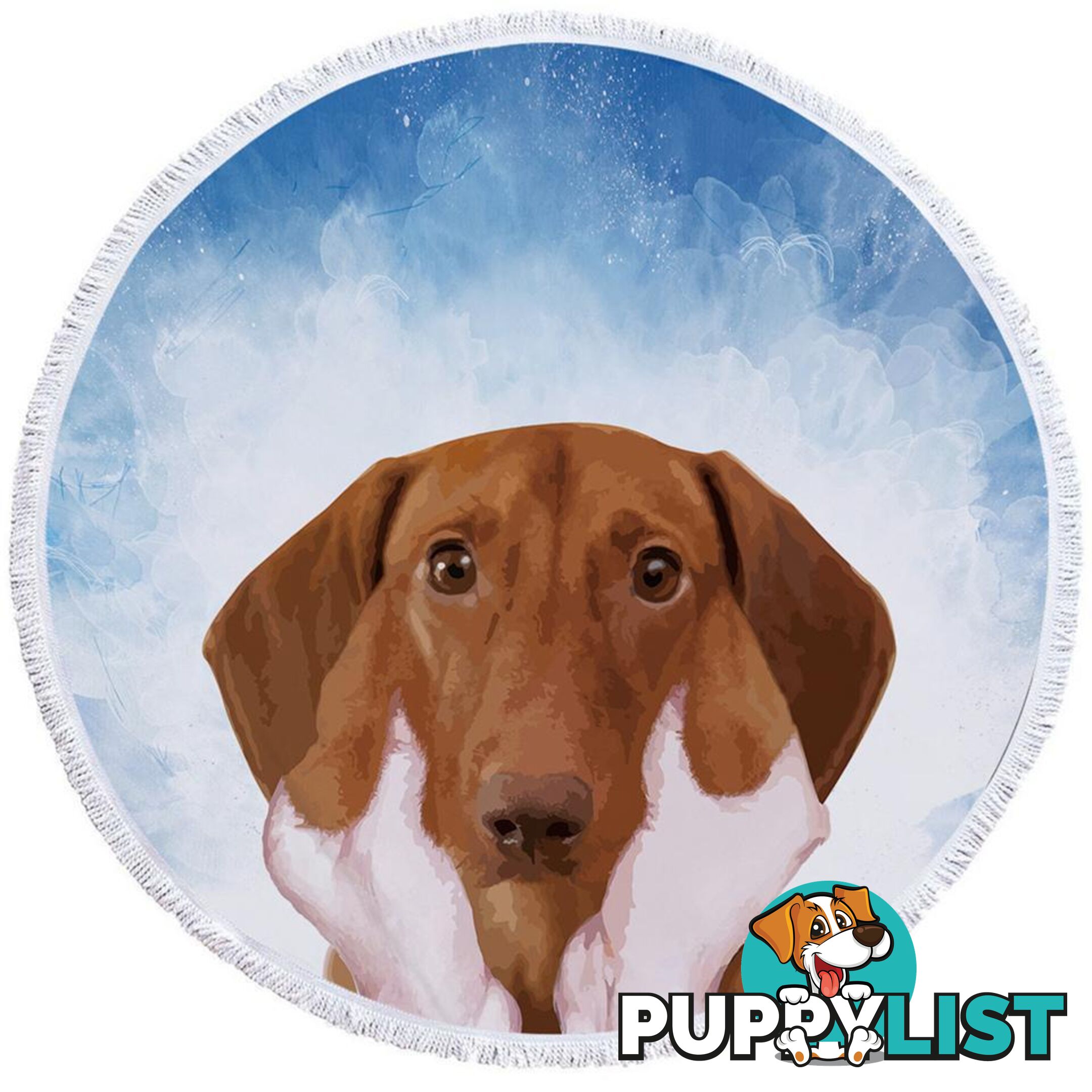 Painted Cute Dog Beach Towel - Towel - 7427046318204