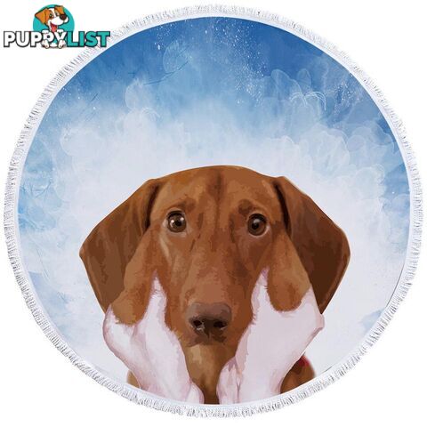 Painted Cute Dog Beach Towel - Towel - 7427046318204