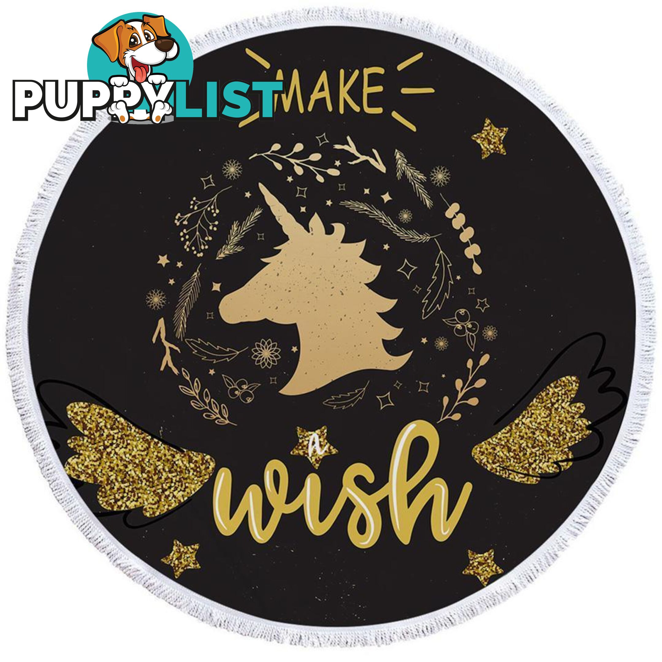 Make a Wish unicorn Beach Towel - Towel - 7427046322843