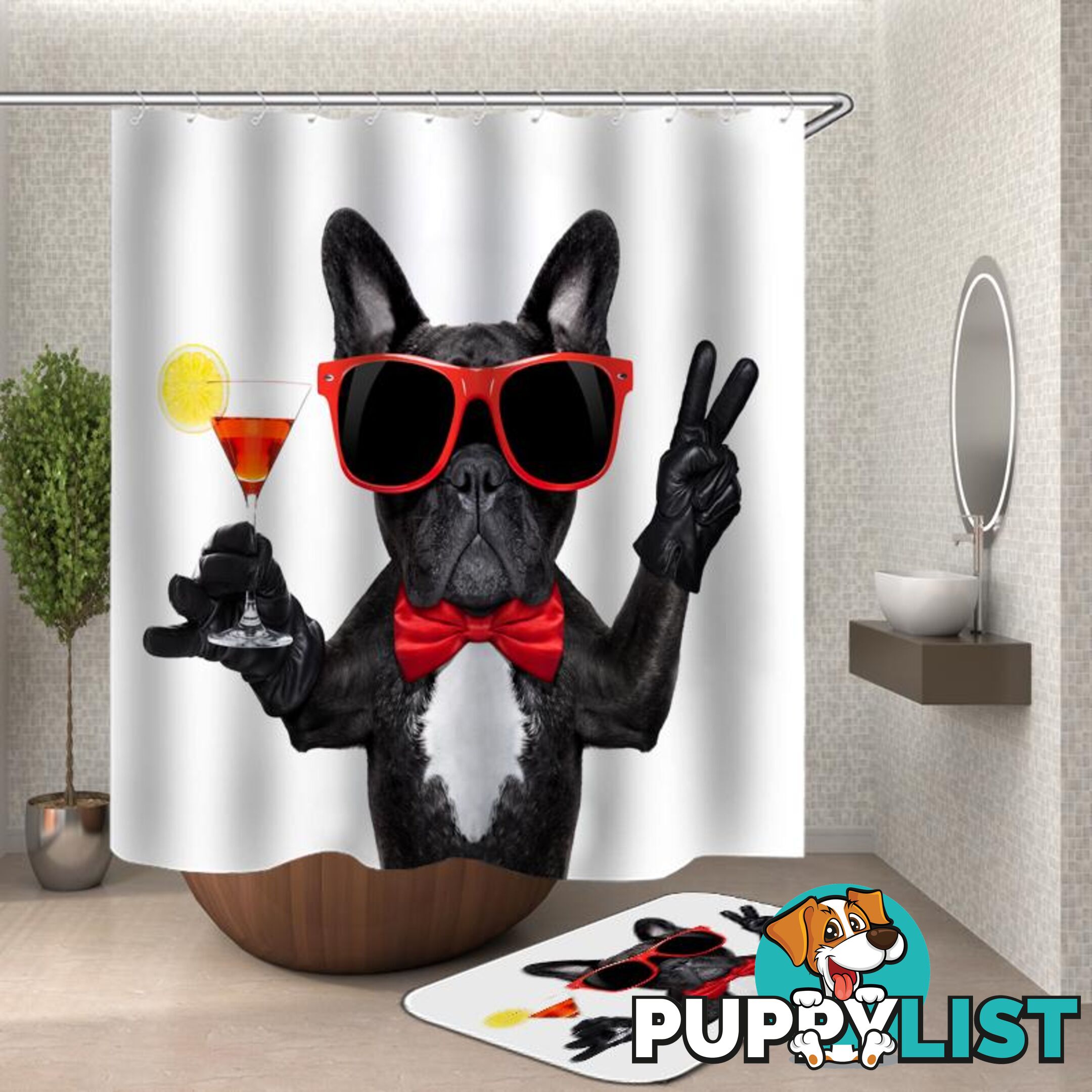 Classic Rich Dog Shower Curtain - Curtain - 7427046117913