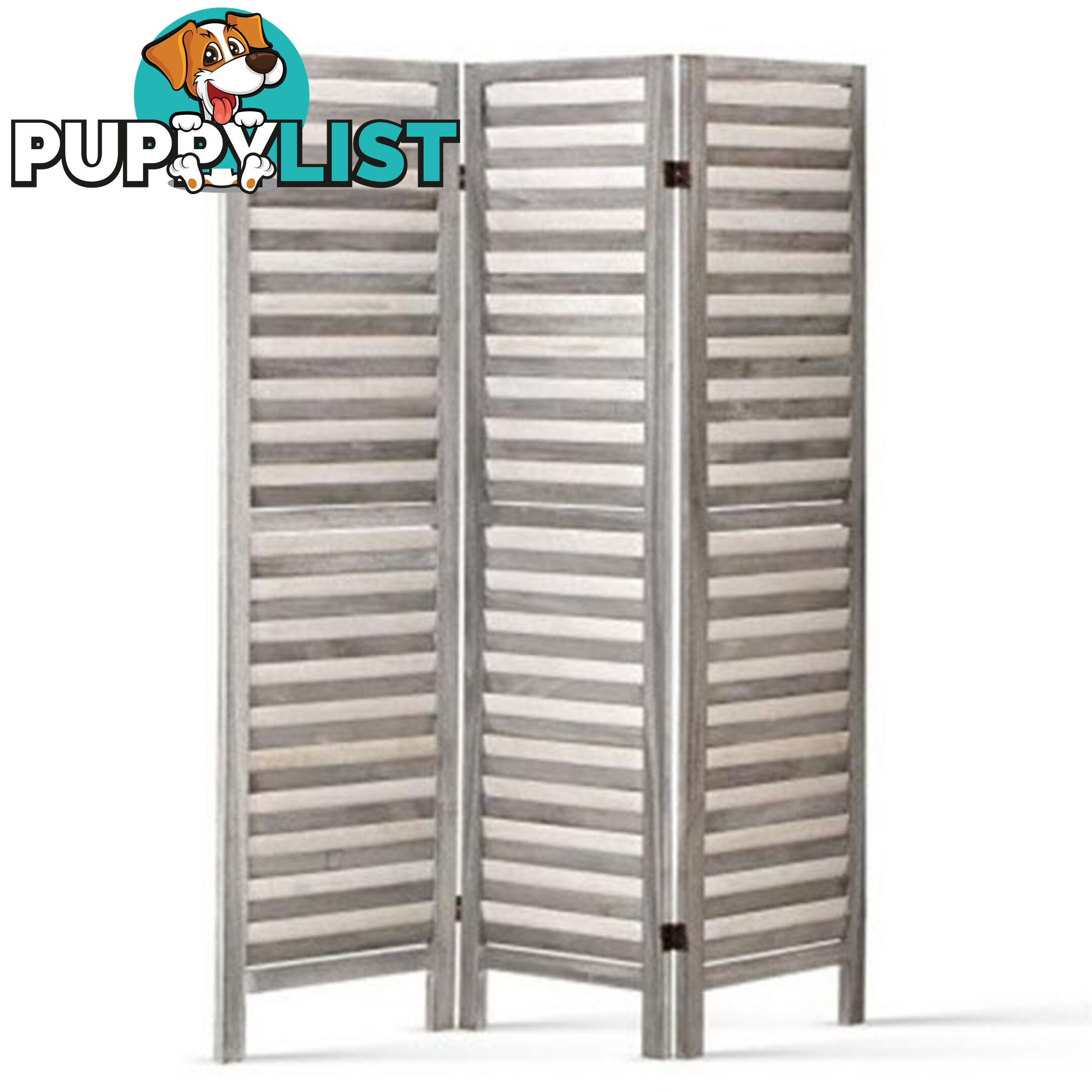 Room Divider Privacy Screen Foldable Partition Stand 3 Panel Grey - Artiss - 9350062190845