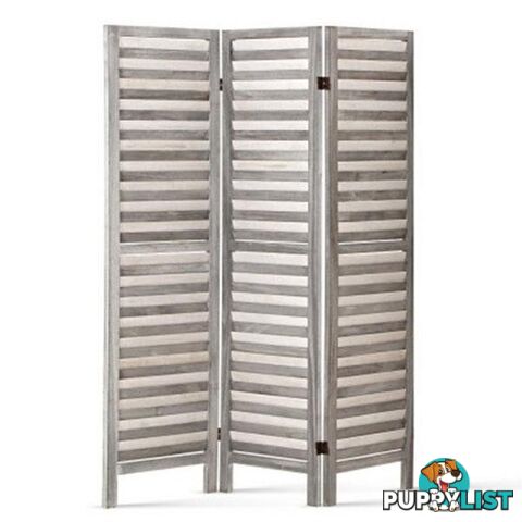 Room Divider Privacy Screen Foldable Partition Stand 3 Panel Grey - Artiss - 9350062190845