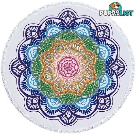 Simple Multi Colored Mandala Beach Towel - Towel - 7427046321167