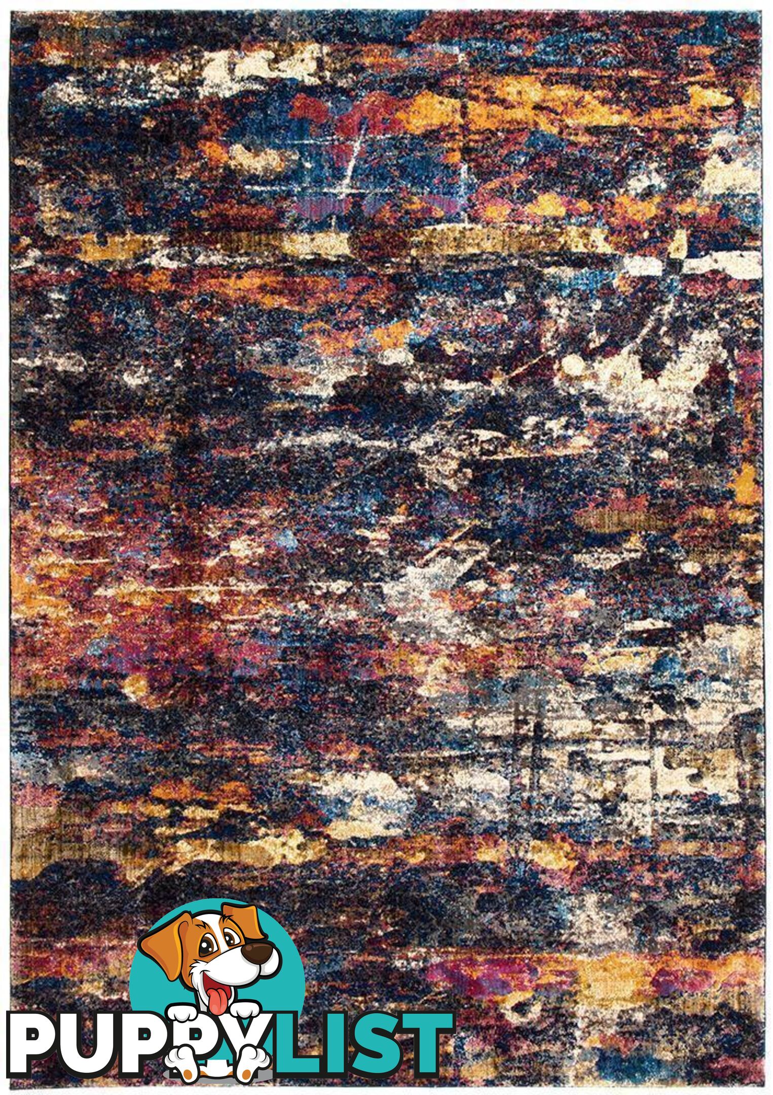 Dreamscape Splash Modern Midnight Rug - Unbranded - 8694561186772