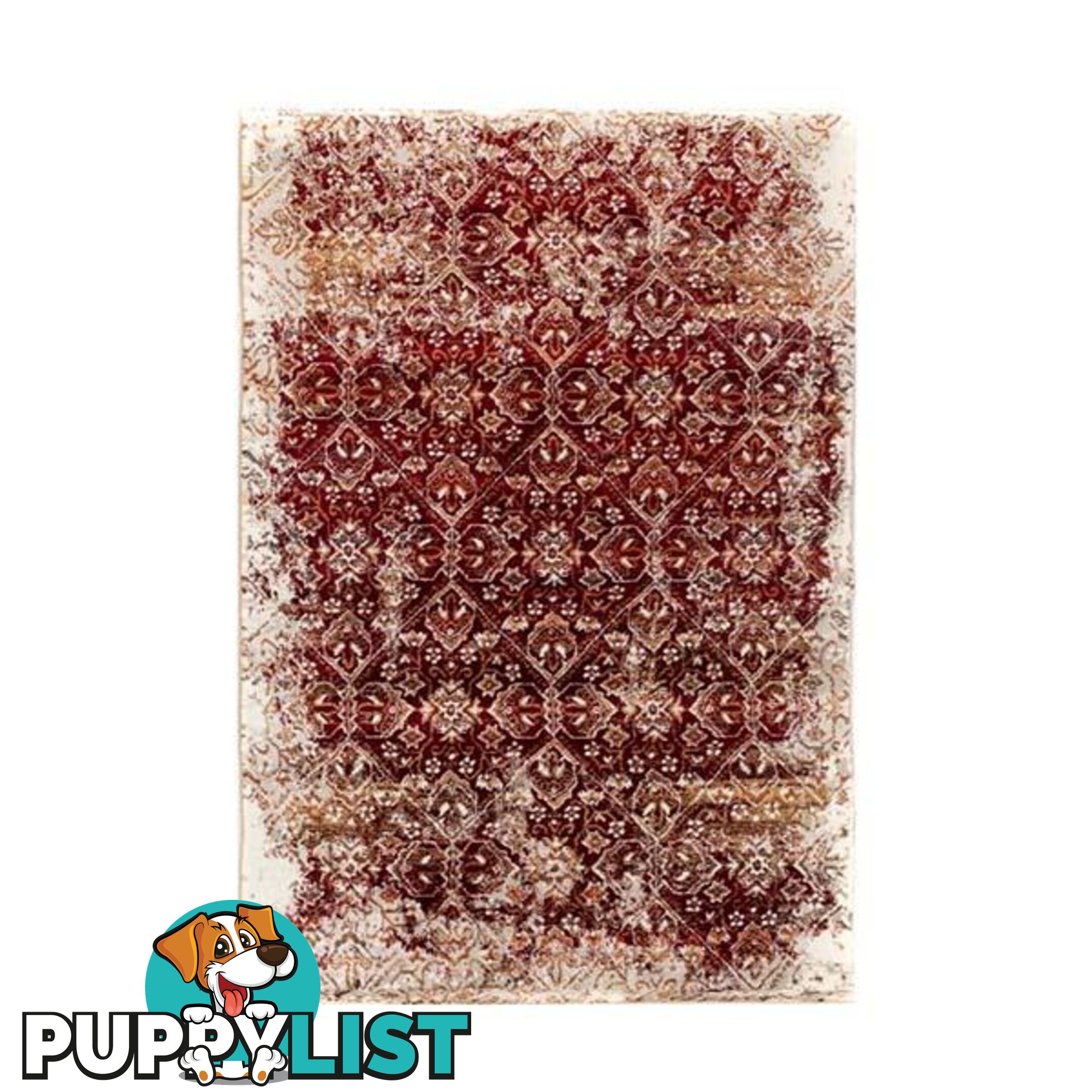 Traditional Heatset Red Raffia Rug - Unbranded - 7427046218597