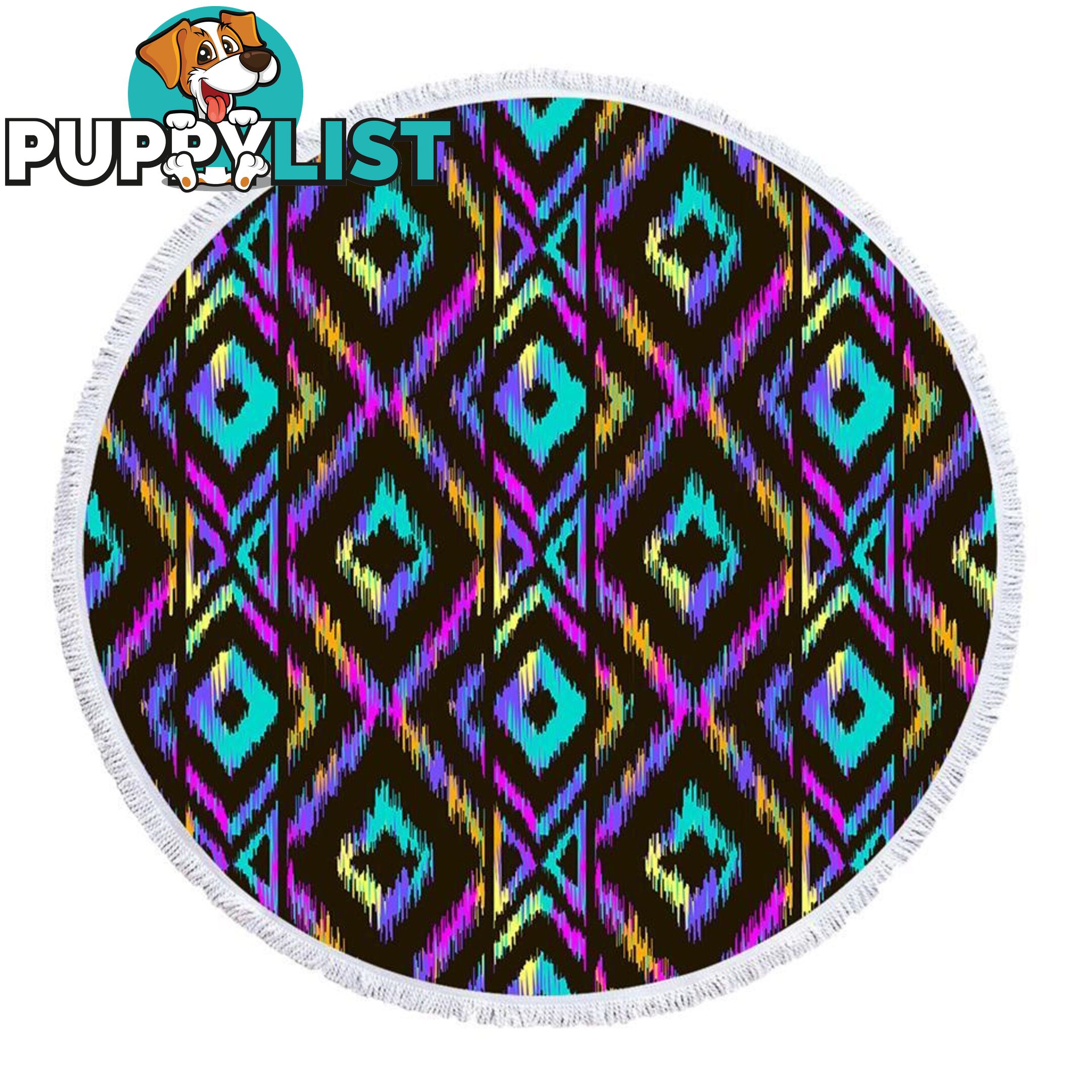 Crazy Colored Diamond Pattern Beach Towel - Towel - 7427046341912