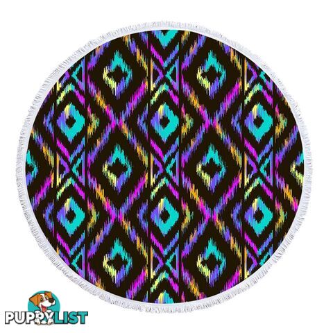 Crazy Colored Diamond Pattern Beach Towel - Towel - 7427046341912