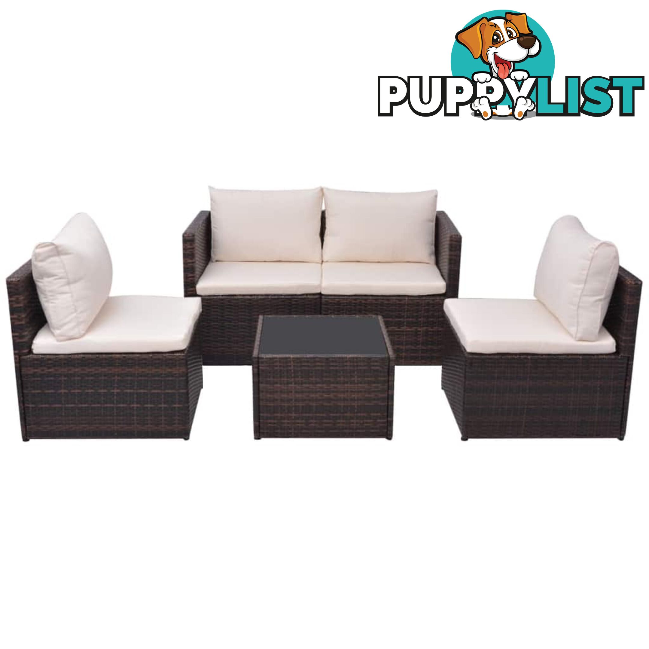 Garden Sofa Set Poly Rattan Brown 13 Pieces - Unbranded - 7427046374620