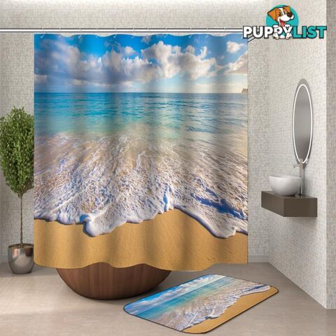 Gentle Ocean Shower Curtain - Curtain - 7427046126700