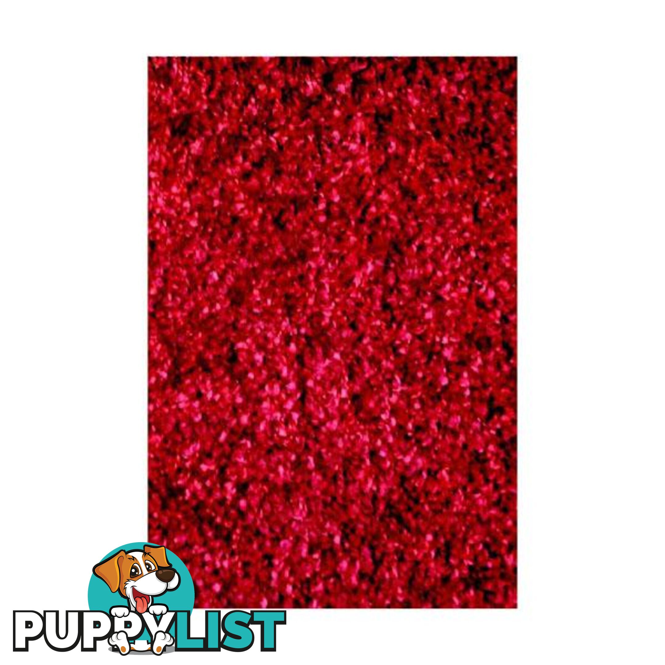 Polypropylene Noblesse Red Shag Rug - Unbranded - 787976631741