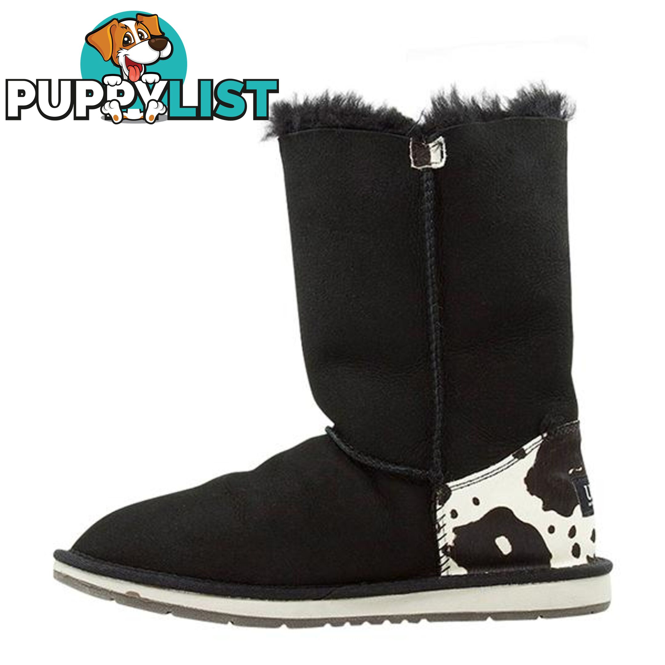 Auzland Cow Print Mid Bailey Button Ugg Boot - AUZLAND - 822427506114