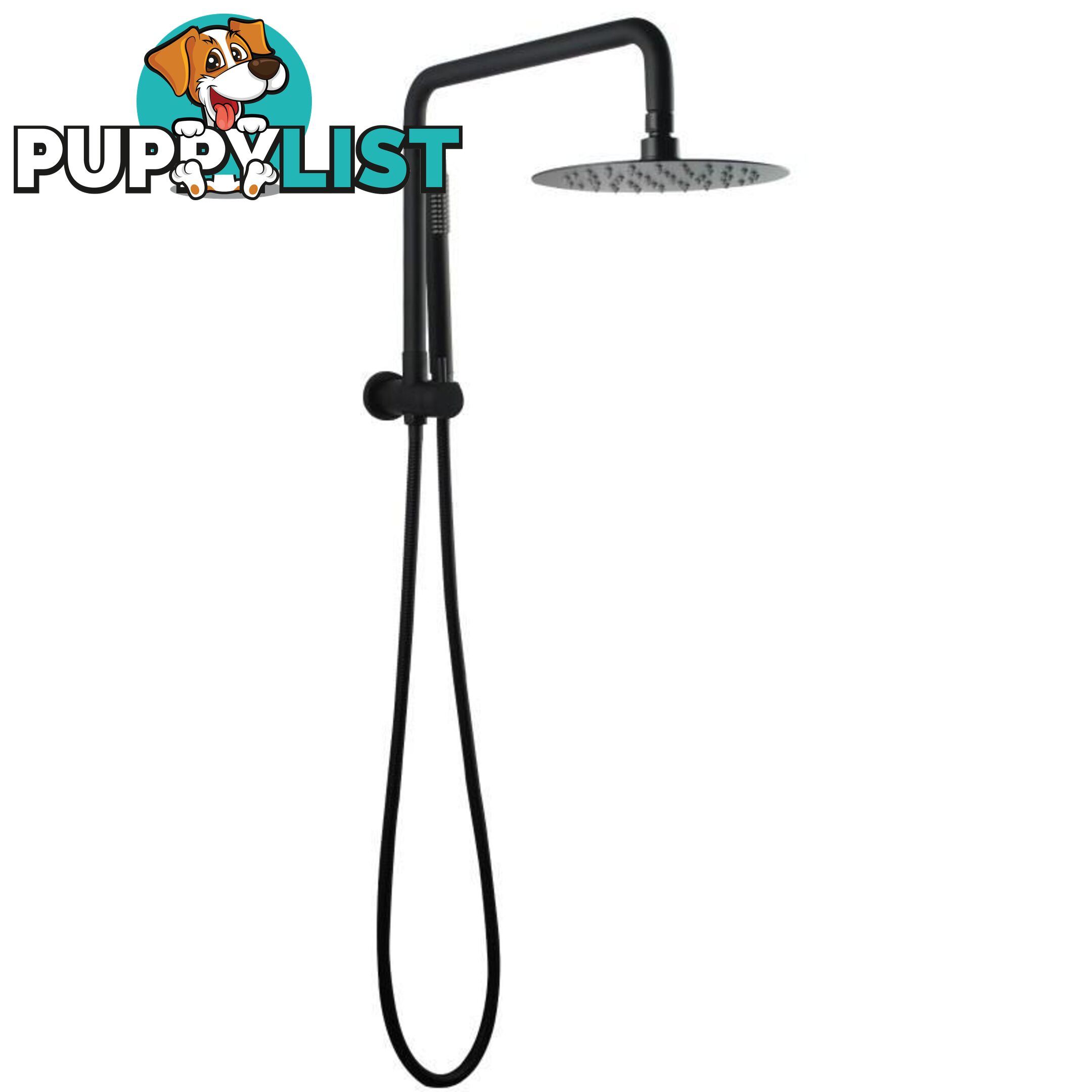 8/10/12' Round Nero Black Shower Station Top Water Inlet - Unbranded - 4326500272461