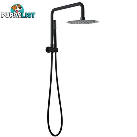 8/10/12' Round Nero Black Shower Station Top Water Inlet - Unbranded - 4326500272461