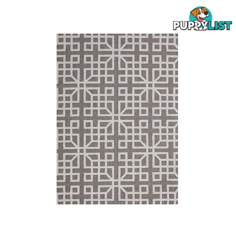 HAWAII GREY SHAPE PATTERNED IKAT RUG - Unbranded - 7427046338370