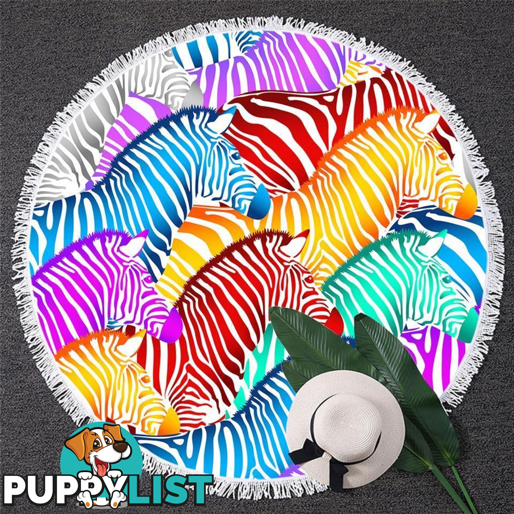 Multi Colored Zebras Beach Towel - Towel - 7427046332996