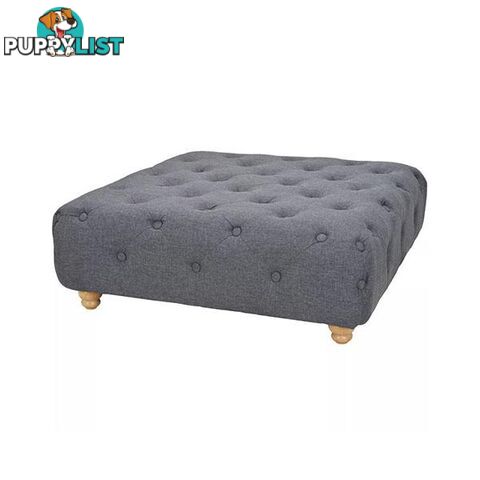 Pouffe Fabric 80 X 80 X 30 Cm Dark Grey - Pouffe - 8718475564577