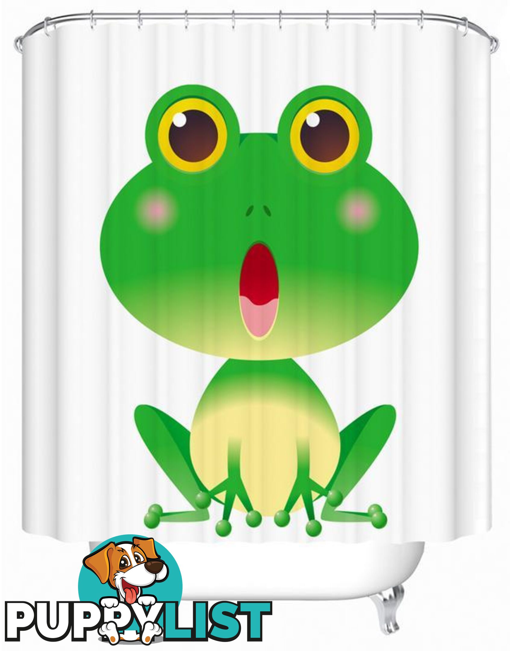 Blushing Frog Shower Curtain - Curtain - 7427005918780