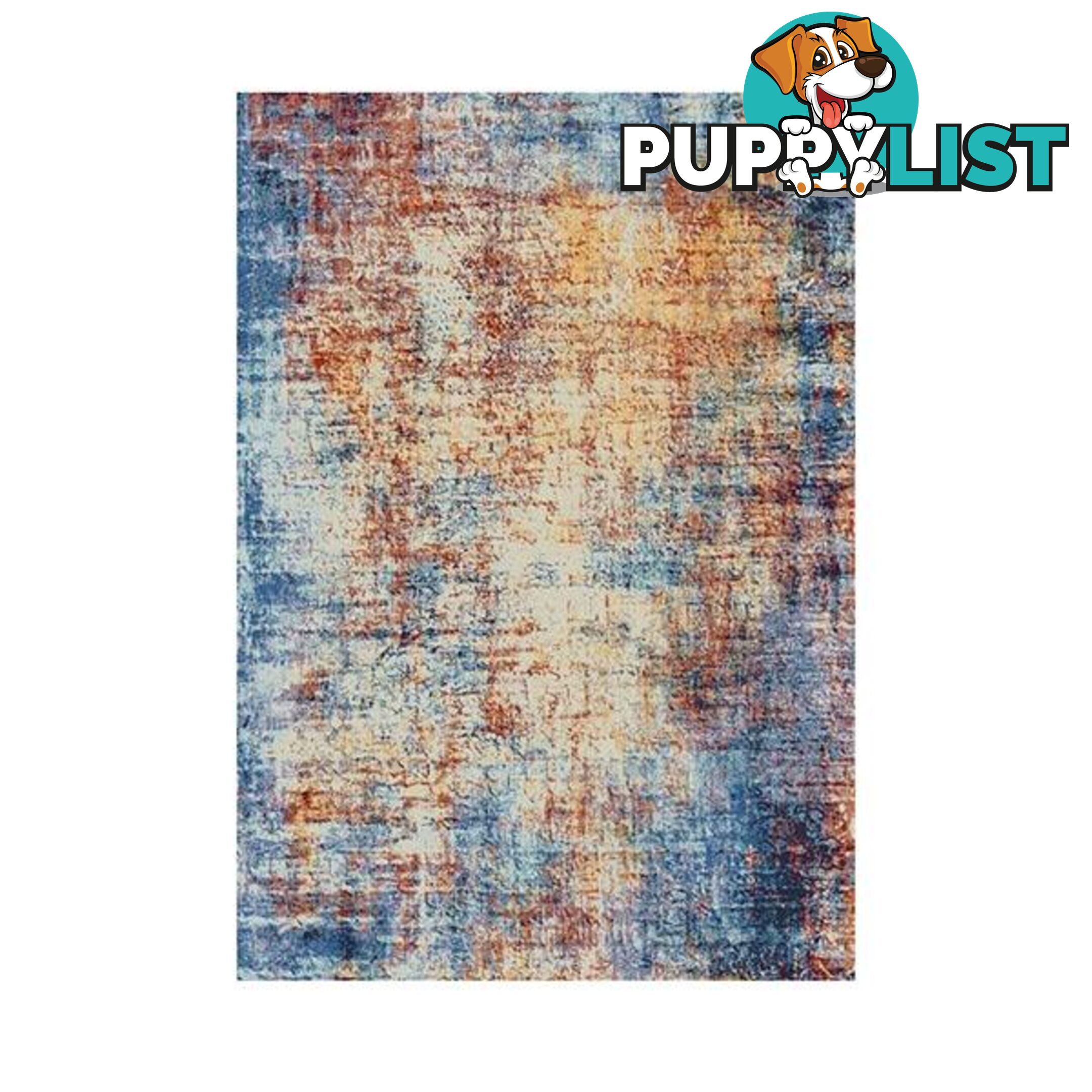 Heat Set Opera Cream Blue Rug - Unbranded - 9476062085971