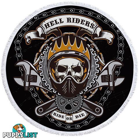 Ride or Die Biker Beach Towel - Towel - 7427046314558