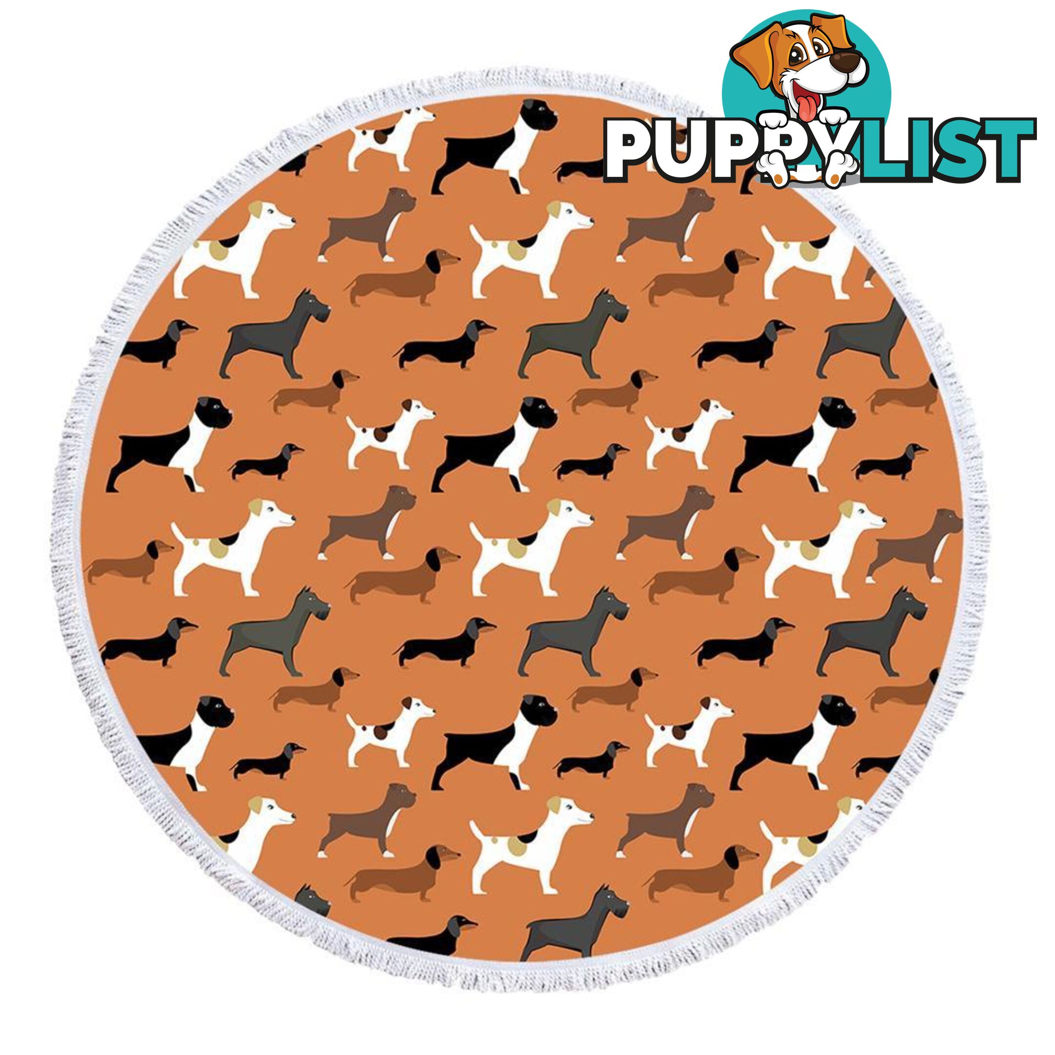 Dogs Pattern Beach Towel - Towel - 7427046343527