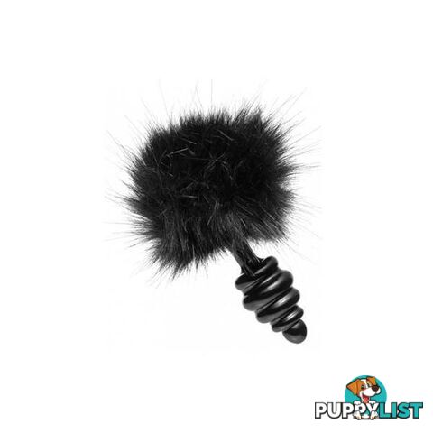 Black Bunny Tail Anal Plug - Adult Toys - 848518020529