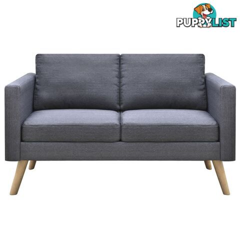 2-Seater Fabric Sofa - Dark Grey - Unbranded - 4326500434357