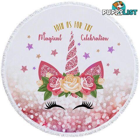 Magical Celebration Unicorn Beach Towel - Towel - 7427046320863