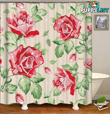 Classic Roses Drawing Shower Curtain - Curtain - 7427045938069