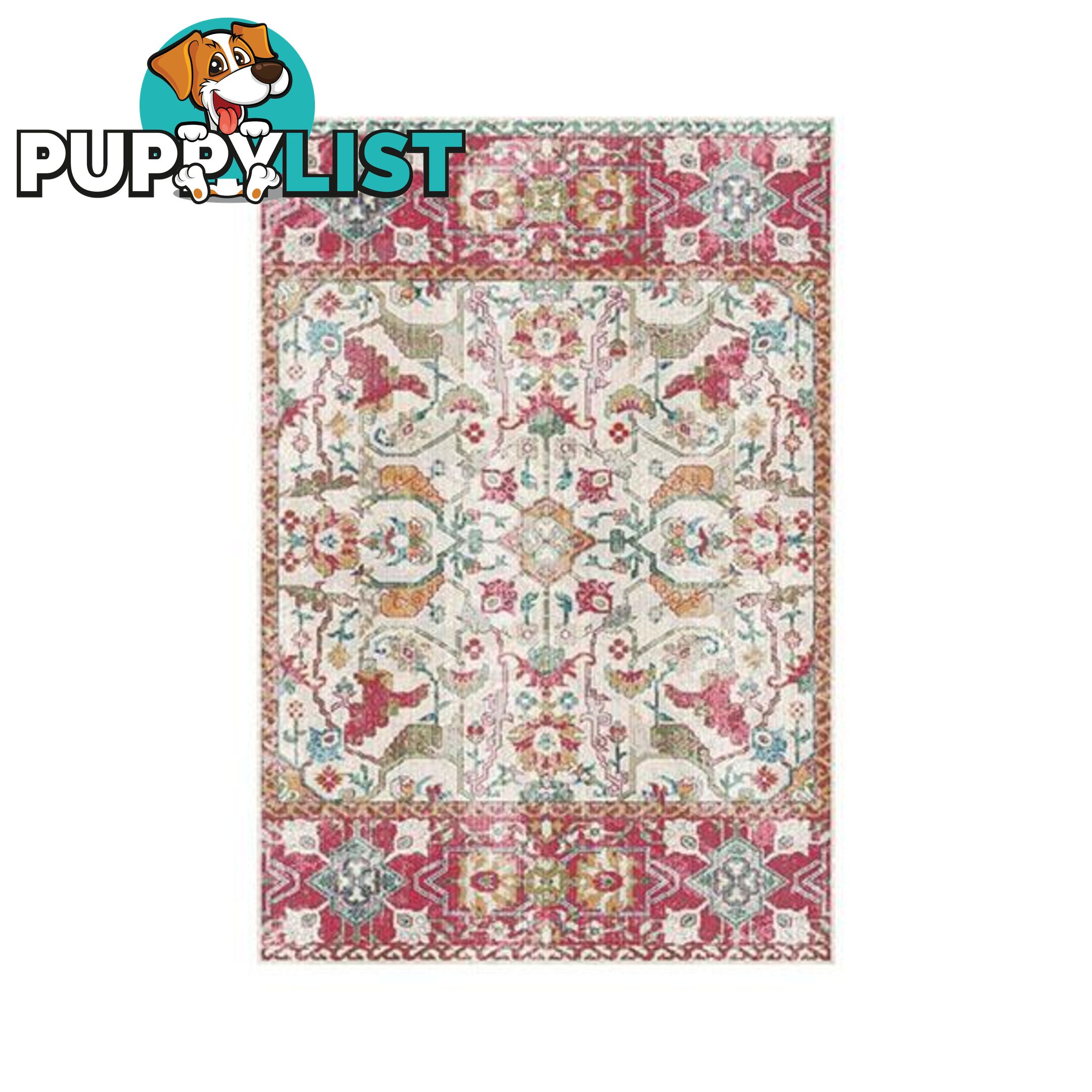 Heat Set Opera Beige Fushia Rug - Unbranded - 9476062086015