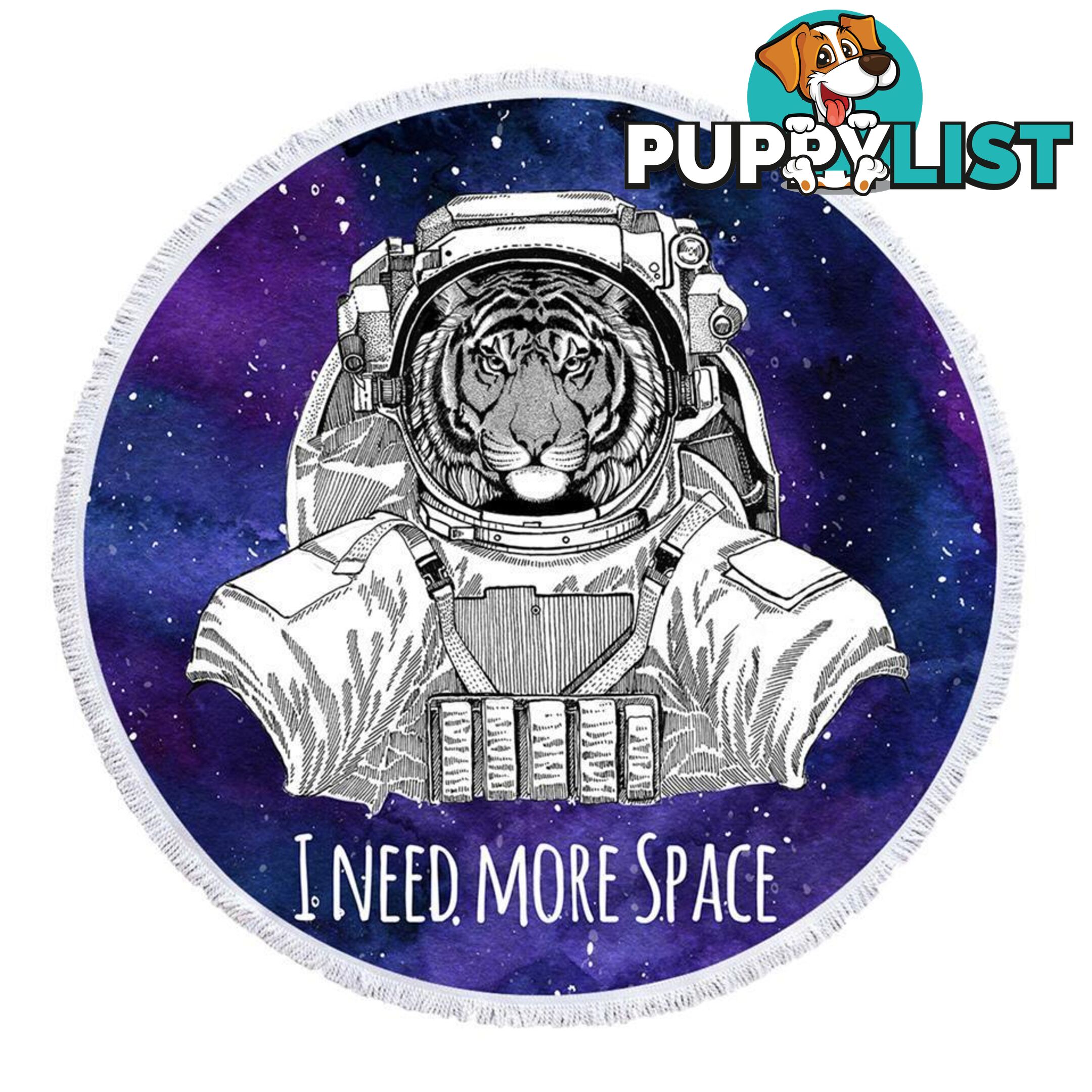 Space Tiger Beach Towel - Towel - 7427046334969