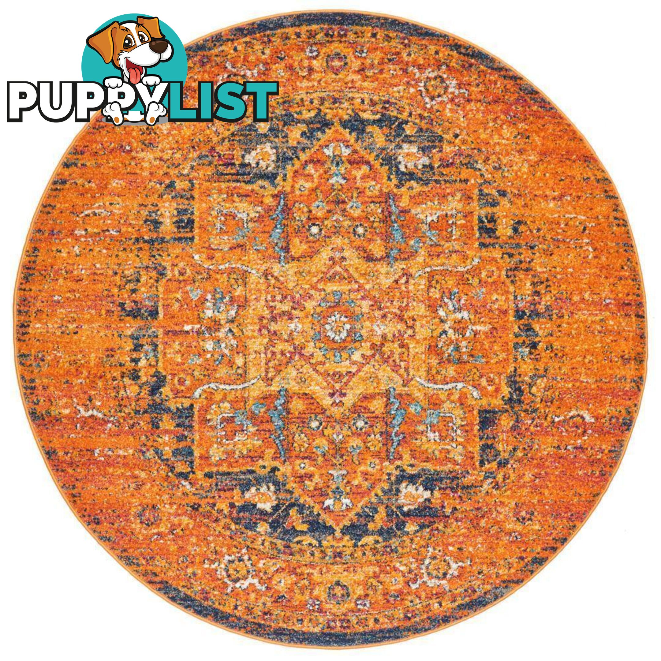 Radiance Rustic Round Rug - Unbranded - 9375321886376