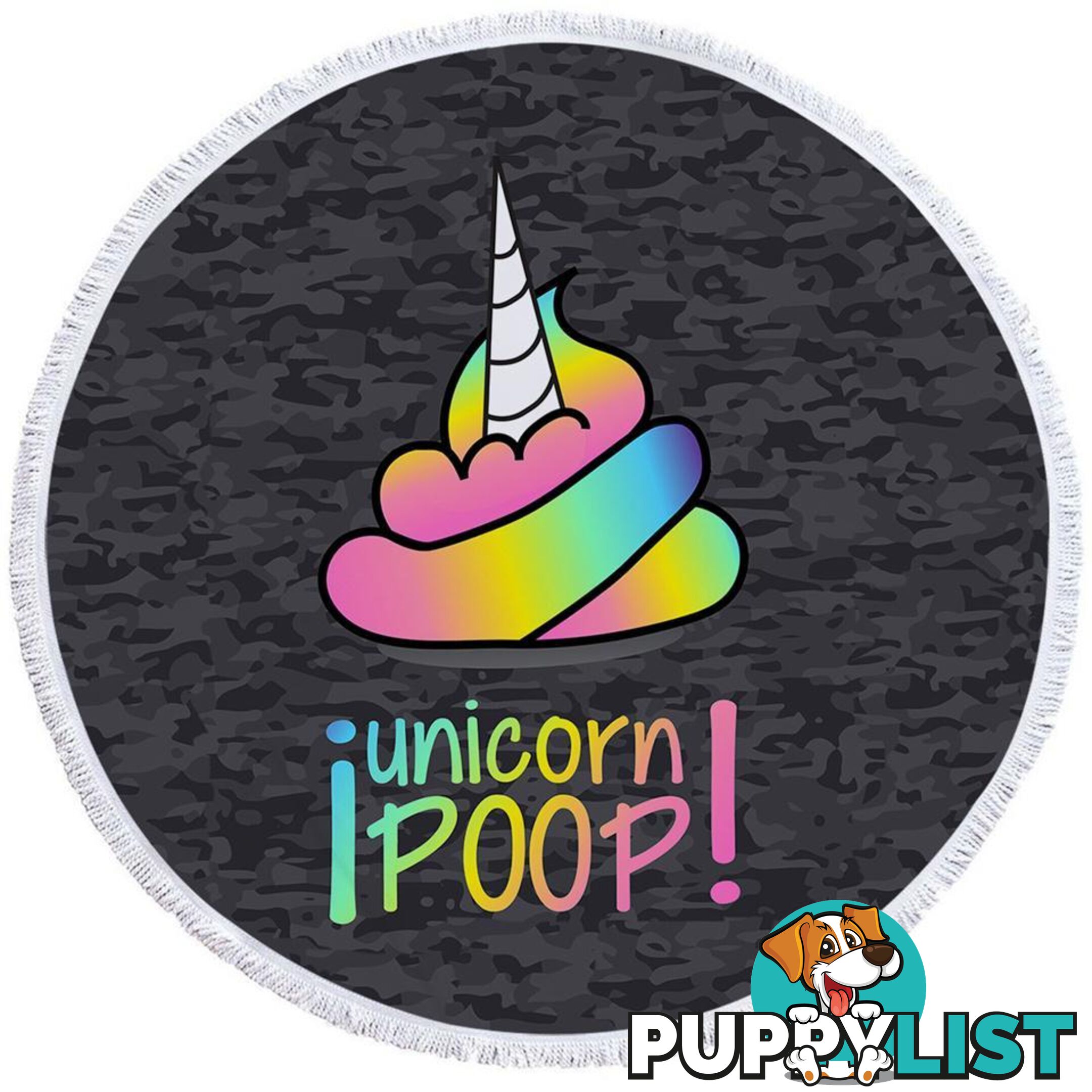 Funny Unicorn Poop Beach Towel - Towel - 7427046340816