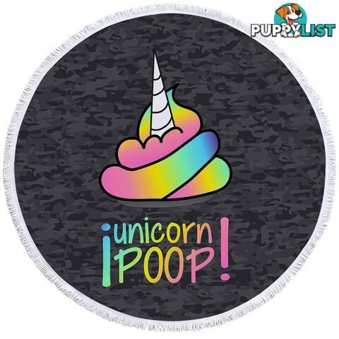 Funny Unicorn Poop Beach Towel - Towel - 7427046340816