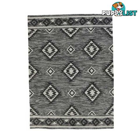 Flatwoven Tunisia Black And White Rug 180 X 270 Cm - Unbranded - 7427046217088