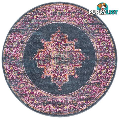 Babylon Round Donanma Mavi Rug - Unbranded - 9375321875899