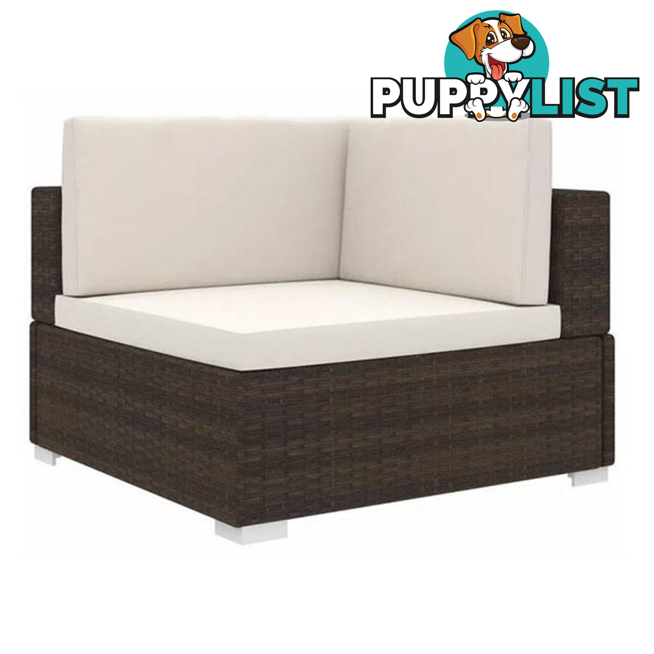 Sectional Corner Chair 1 Pc With Cushions Poly Rattan - Unbranded - 8719883725178