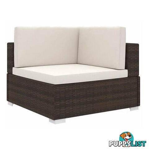 Sectional Corner Chair 1 Pc With Cushions Poly Rattan - Unbranded - 8719883725178