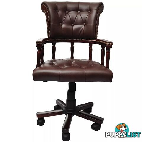 Chesterfield Captains Swivel Office Chair - Brown - Chesterfield - 4326500413208