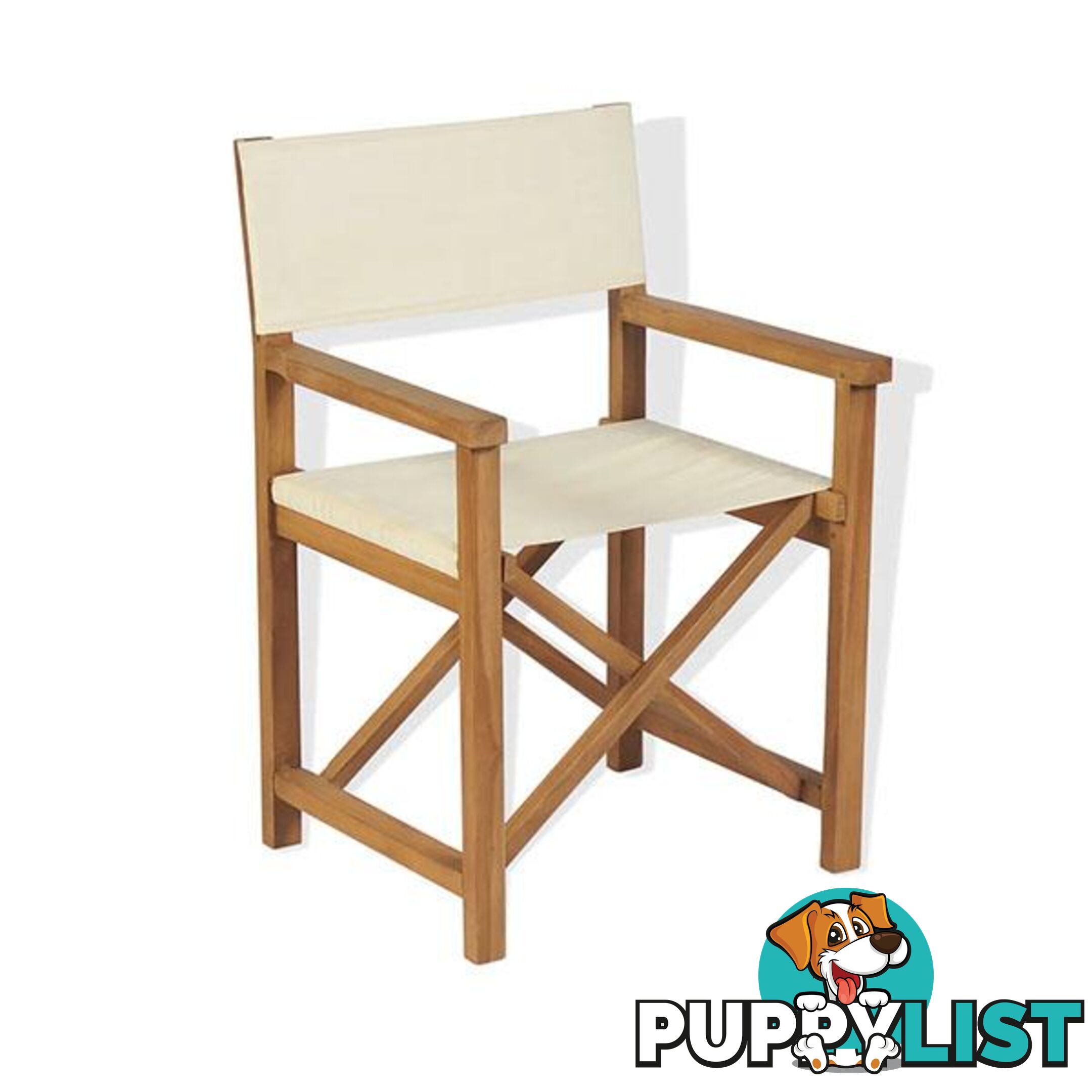 Folding Directors Chair Solid Teak Wood - Unbranded - 8718475580959