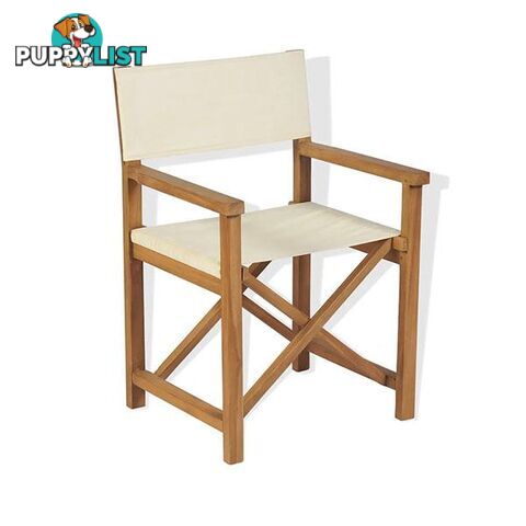 Folding Directors Chair Solid Teak Wood - Unbranded - 8718475580959