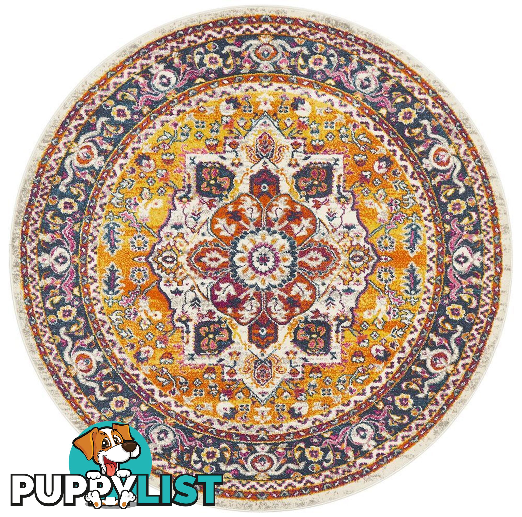 Babylon Round Multi Coloured Rug - Unbranded - 9375321875103