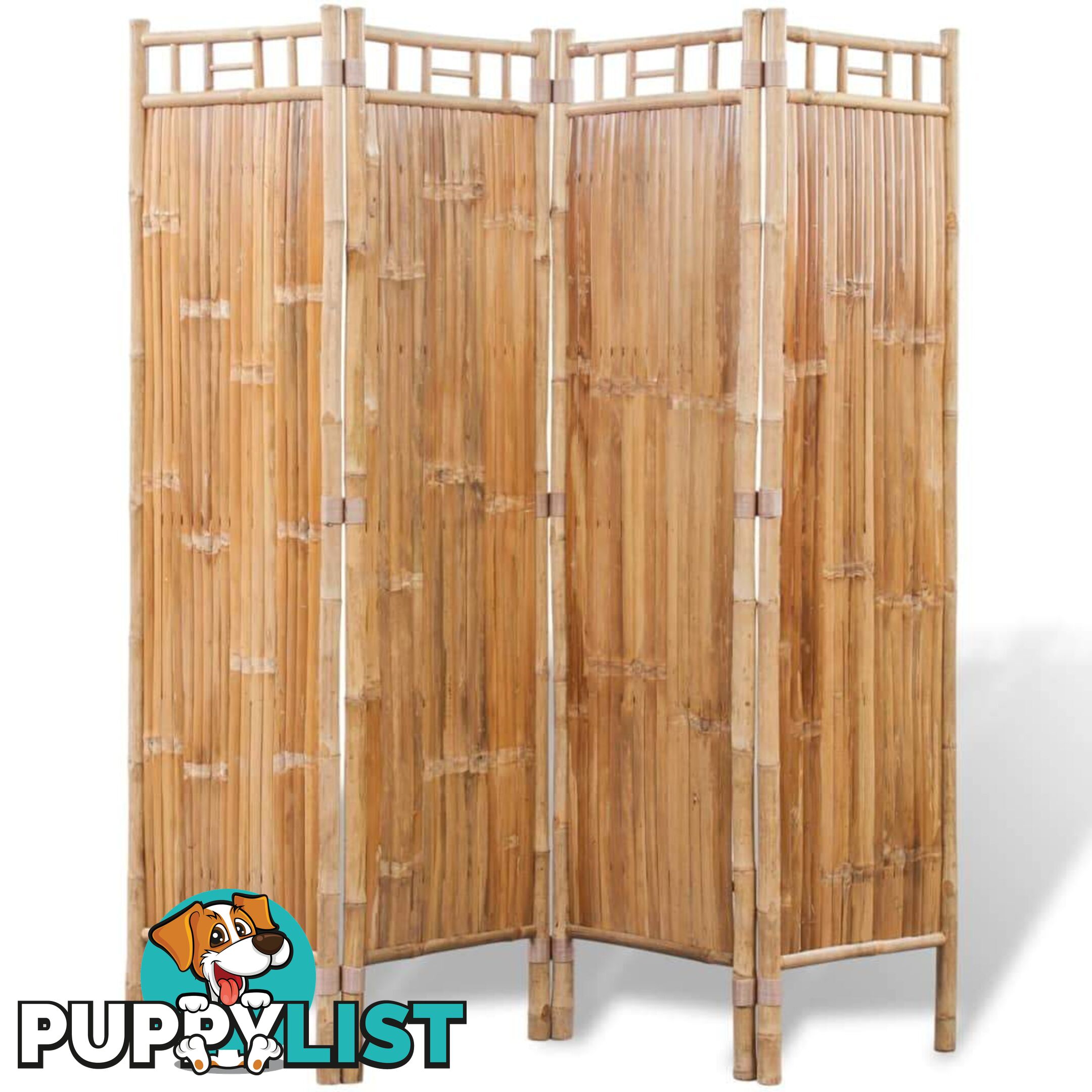 4-Panel Bamboo Room Divider - Unbranded - 9476062041540