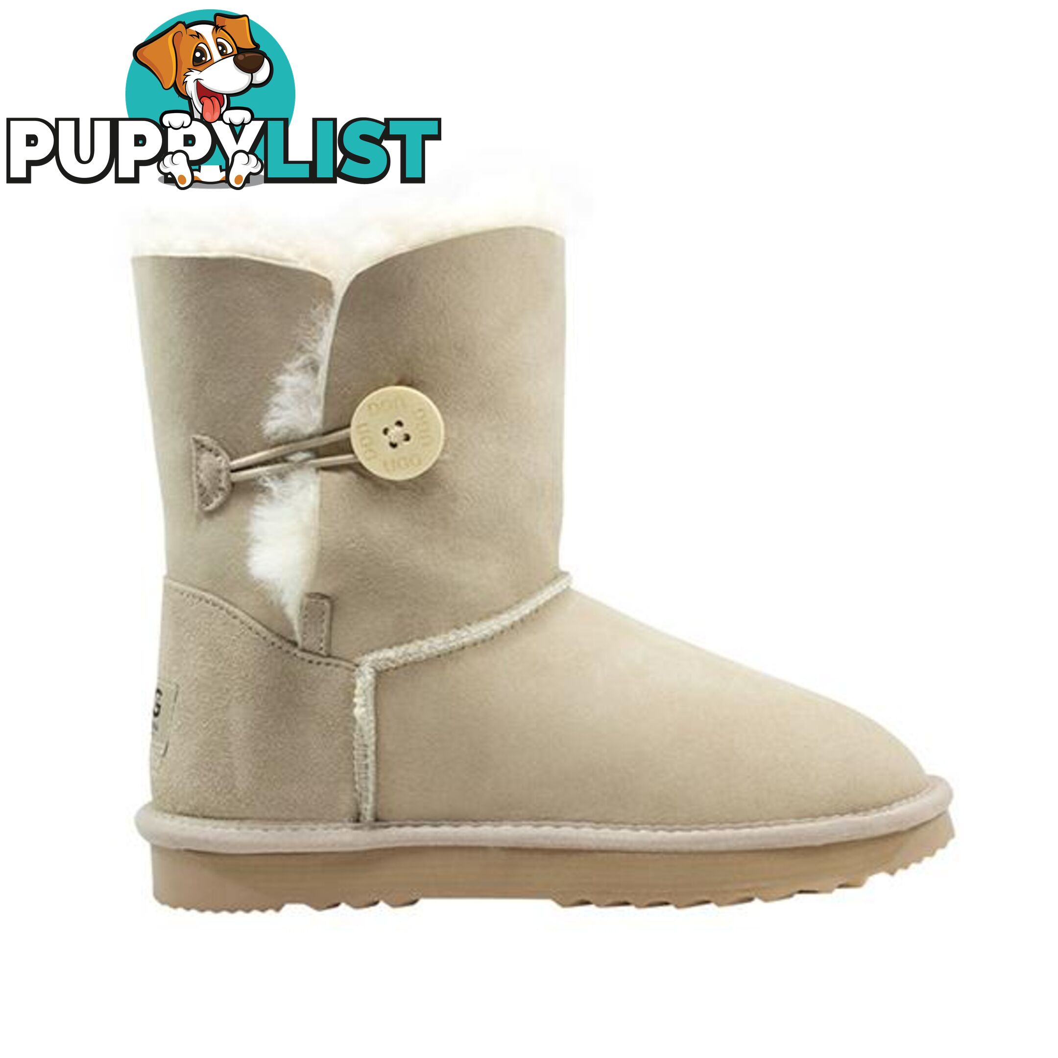 Comfort Me Australian Made Mid Bailey Button Ugg Boot Sand - Comfort Me - 822427521773