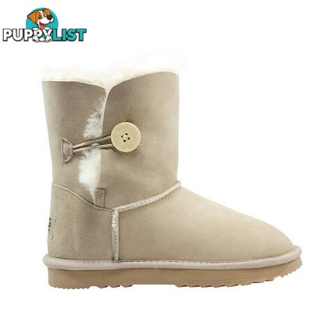 Comfort Me Australian Made Mid Bailey Button Ugg Boot Sand - Comfort Me - 822427521773