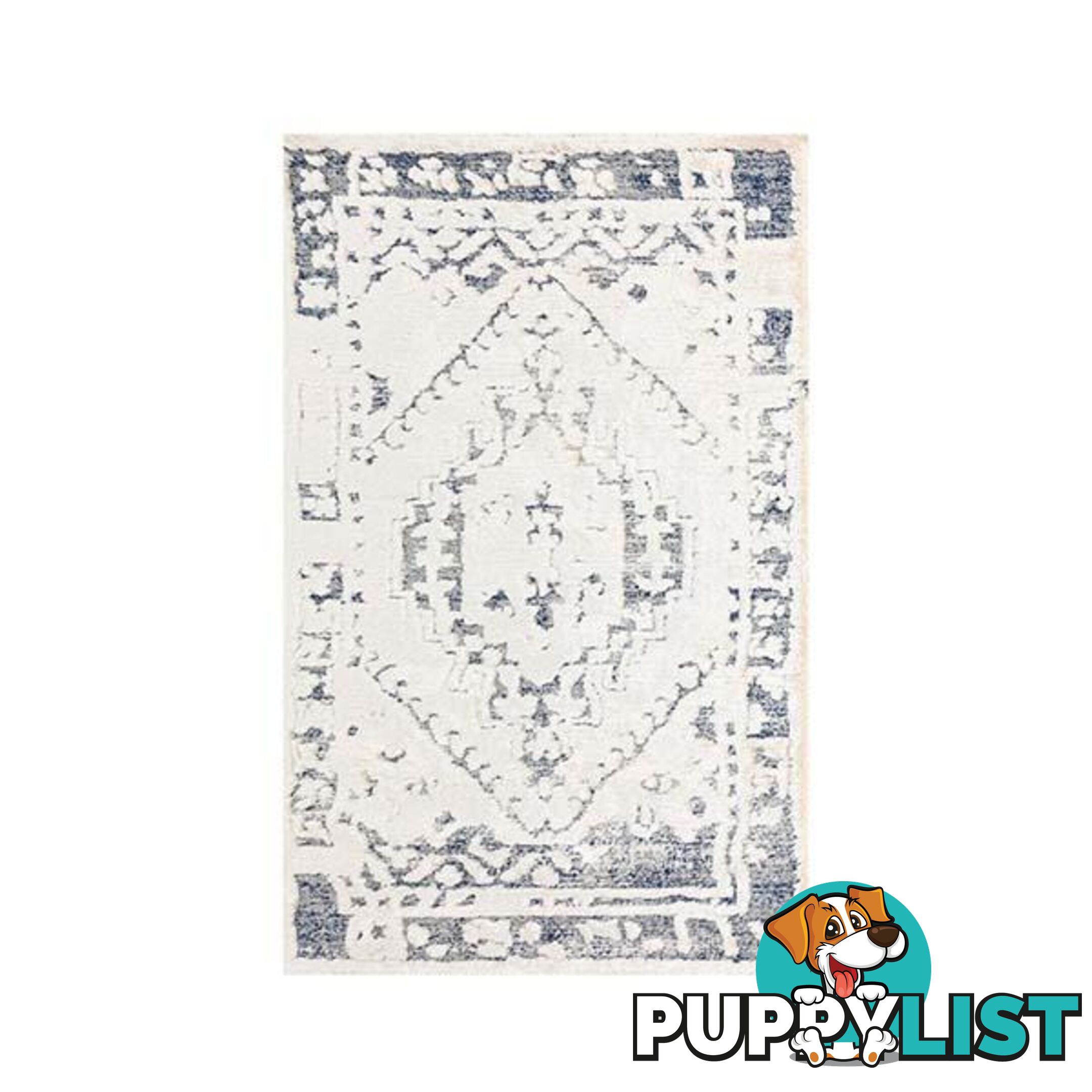 Traditional Blue White Carvan Rug - Unbranded - 7427005850684