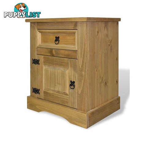 Bedside Cabinet Mexican Pine Corona Range 53 X 39 X 67 Cm - Unbranded - 8718475526117