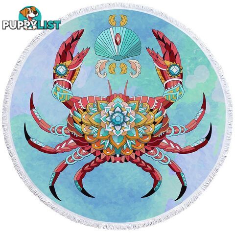 Diamond Crab Beach Towel - Towel - 7427046309677